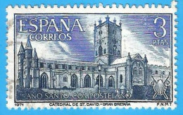 España. Spain. 1971. Edifil # 2012. Año Santo Compostelano. Catedral De San David (Gran Bretaña) - Usados