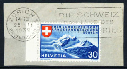 SCHWEIZ 1939 Nr 337 Gestempelt Briefstück X505A86 - Gebraucht