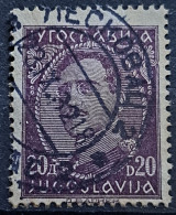 KING ALEXANDER-20 DIN-POSTMARK LESKOVAC-SERBIA-YUGOSLAVIA-1932 - Usati