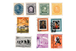 Venezuela Lot 10 Timbres 1911 - 1893 - 1957 - Venezuela