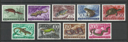 JUGOSLAVIA Jugoslawien 1962 Michel 1007 - 1015 O Fauna Tiere Amphibien & Reptile Snakes Schlangen Frösche Etc. - Snakes