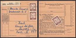 BRD Bundesrepublik 1962 Mi.356y 50 Pfg. Goethe Mef Frankatur Auf Paketk.  (30456 - Other & Unclassified