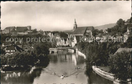 72078036 Tuebingen Blick Auf Schloss Und Stiftskirche Neckar Bruecke Universitae - Tuebingen