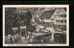 AK Herrenalb /Württ., Hotel Sonne, Halteplatz Der Vekehrsautos  - Bad Herrenalb