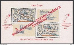 Czechoslovakia 2334 Sheet, MNH. Mi 2589 Bl.42. ESSEN-1980.For A Europe Of Peace. - Nuovi