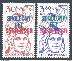 Czechoslovakia 2159-2160, MNH. Mi 2425-2426. Capt. V.Remek, 1978. Yuri Gagarin. - Unused Stamps