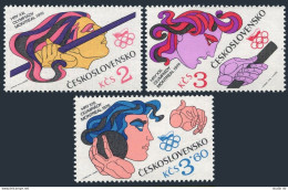Czechoslovakia 2057-2059,MNH.Olympics Montreal-1976.Javelin,Relay Race,Shot Put. - Unused Stamps
