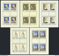 Czechoslovakia 1779-1783 Sheets, MNH. Michel 2032-2036 Klb. Paintings 1971. - Unused Stamps