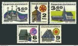 Czechoslovakia 1734/1740,MNH.Michel 1987-1991. Buildings 1971.Saris Church, - Unused Stamps