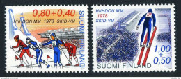 Finland B213-B214,MNH.Michel 815-816. World Ski Championships 1977.Skiing,Jump. - Ungebraucht