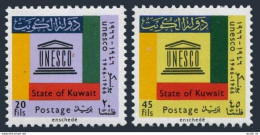 Kuwait 339-340, Lightly Hinged. Michel 333-334. UNESCO, 20th Ann. 1966. - Koweït
