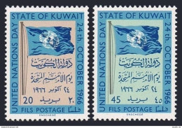 Kuwait 337-338, MNH. Michel 331-332. UN Day, 1966, Flag. - Kuwait