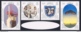 Kiribati 517-520, 521, MNH. Michel 523-526, Bl.15. Moon Landing, 20th Ann. 1989. - Kiribati (1979-...)