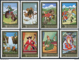 Mongolia 659-666, MNH. Mi 676-683. Paintings By Contemporary Artists, 1972. - Mongolia