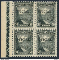 Mexico O231 Wmk 156 Block/4,MNH.Michel D225. Official 1937.Ruins Of Mitla. - Mexico