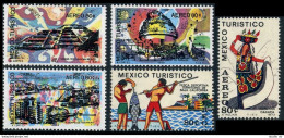 Mexico C354-C358 Blocks/4,MNH.Mi 1317-1319,1395-1396. Tourism 1969-1973. - Mexico