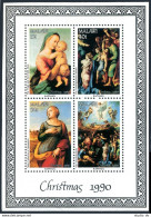 Malawi 577a Sheet,MNH.Michel Bl.73. Christmas 1990,Raphael Painting. - Malawi (1964-...)