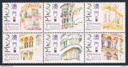 Macao 886-891a Block, MNH. Michel 925-930. Verandas, 1997. - Unused Stamps