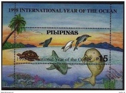 Philippines 2554a, MNH. Year Of The Ocean IYO-1998. Marine Mammals, Turtle. - Philippines