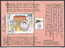 Philippines 2452 Sheet,MNH. ASEANPEX-1996. Rizal At 14. - Philippines