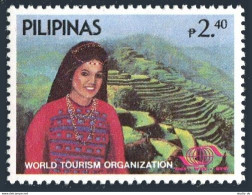 Philippines 1767, MNH. World Tourism Organization, 1985. Girl And Rice Terraces. - Philippinen