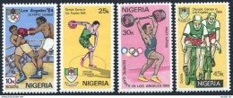 Nigeria 454-457, MNH. Michel 438-441. Olympics Los Angeles-1984. Boxing, Discus, - Nigeria (1961-...)