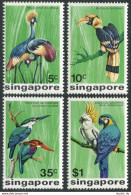 Singapore 236-239, MNH. Mi 239-242. 1975. Cranes, Hornbill, Kingfisher, Macaw. - Singapour (1959-...)