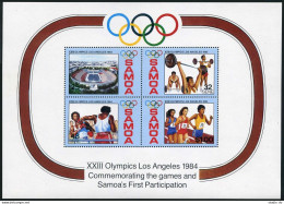 Samoa 632a Sheet, MNH. Mi Bl.32. Olympics Los Angeles-1984. Coliseum, Boxing, - Samoa (Staat)