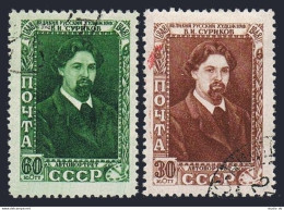 Russia 1201-1202,CTO.Michel 1190-1191. Vasili I.Surikov,painter,1948. - Gebruikt