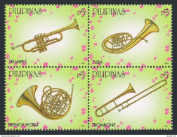 Philippines 2749 Ad Block, 2750 Ad Sheet,MNH. Musical Instruments, 2001. - Philippinen