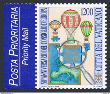 Vatican 1123, MNH. Council Of Europe, 50th Ann. 1999. Map, Balloons. - Unused Stamps