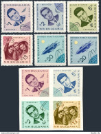 Bulgaria 1390-1394 Perf & Imperf, MNH. Russian 3-man Space Flight,1965. Voskhod. - Unused Stamps