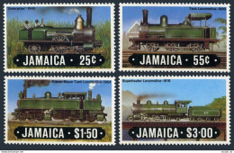 Jamaica 583-586, MNH. Michel 595-598. Early Steam Engines, 1984. Locomotives. - Jamaica (1962-...)