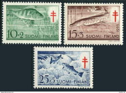 Finland B129-B131, MNH. Michel 443-445. Anti-tuberculosis-1955. Fish. - Neufs