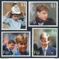 Fiji 889-892,893 Sheet,MNH.Michel 931-934,Bl.39. Prince William,18th Birthday. - Fiji (1970-...)