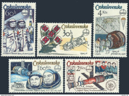 Czechoslovakia 2221-2225, MNH. Czechoslovak-Soviet Space Flight, 1st Ann. 1979. - Nuovi