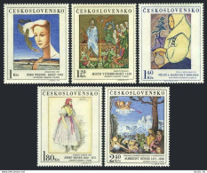 Czechoslovakia 1779-1783, MNH. Mi 2032-2036. Paintings 1971. Imro Weiner-Kral, - Unused Stamps