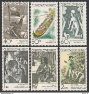 Czechoslovakia 1727-1732, MNH. Mi 1981-1986. Czech & Slovak Graphic Art, 1971. - Unused Stamps