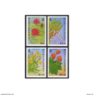 Montserrat 776-779, MNH. Michel 809-812. Lilies 1991. Red Water, Shell Ginger, - Montserrat