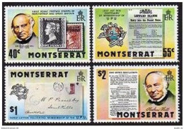 Montserrat 406-409a, MNH. Mi 406-409, Bl.21. Rowland Hill,1979. Penny Black,UPU. - Montserrat