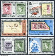 Montserrat 327-332,332a,MNH.Michel 327-332,Bl.8. Postage Stamp-100,1976.Ship,Map - Montserrat