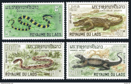 Laos 156-159,MNH.Michel 218-221. Banded Krait,Crocodile,Moccasin,Monitor,1967. - Laos