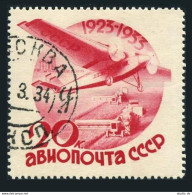 Russia C47 Unwmk, CTO. Michel 4643Z. Soviet Civil Aviation, 10th Ann.1934. Farm. - Usati