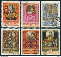 Russia 1924-1929, CTO. Mi 1930-1933, 2050-2051. National Handicrafts 1957-1958. - Gebraucht