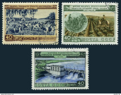 Russia 1718-1720, CTO. Mi 1718-1720. Cattle, Potato Planting, Small HES, 1954. - Usati