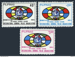 Philippines 1495-1497,MNH.Michel 1384-1386. General Assembly Of INTERPOL.1980. - Philippinen