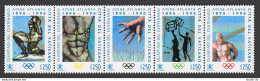 Vatican 1011 Strip,MNH.Michel 1174-1178. Modern Olympic Games,centenary,1996. - Unused Stamps