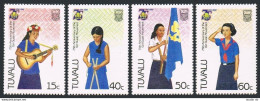 Tuvalu 328-331,331a Sheet,MNH.Michel 322-325,Bl.13. Girl Guide Movement,75,1985. - Tuvalu