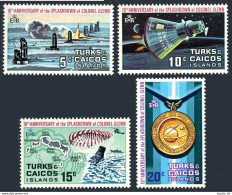 Turks & Caicos 246-249, MNH. Michel 288-291. Flight Of John H. Glenn, 1972. - Turks & Caicos (I. Turques Et Caïques)