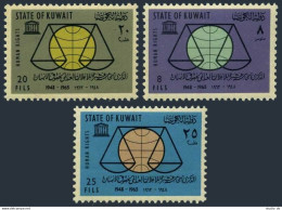 Kuwait 222-224, MNH. Michel 212-214. Declaration Of The Human Rights, 15, 1963. - Koweït